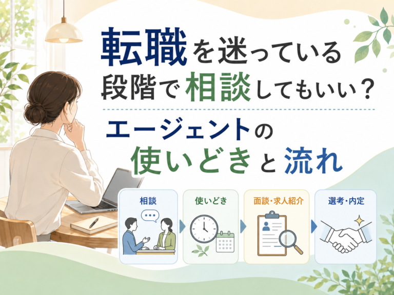 転職を迷っている段階で相談してもいい？エージェントの使いどきと流れ